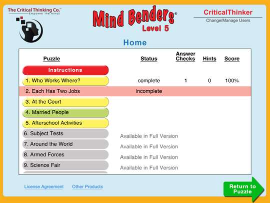 Mind Benders® Level 5 (Free) screenshot 5