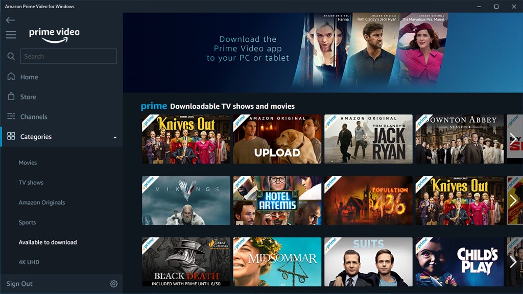 Prime Video for Windows Microsoft Apps