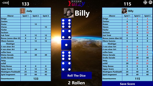 Yatzy Multi-Game Edition screenshot 1