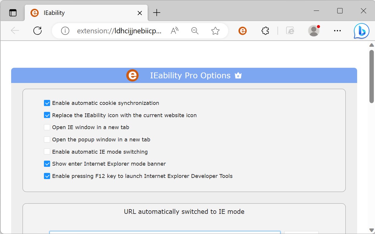 IEability - Open in IE