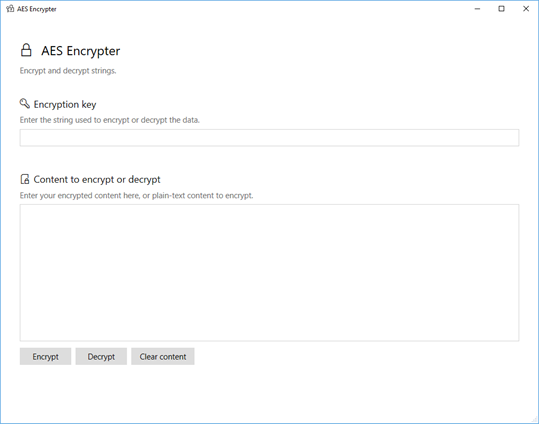 AES Encrypter screenshot 1