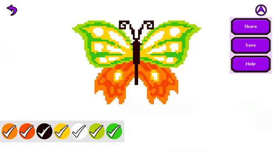 Butterfly Color by Number: Pixel Art, Sandbox Coloring screenshot 7