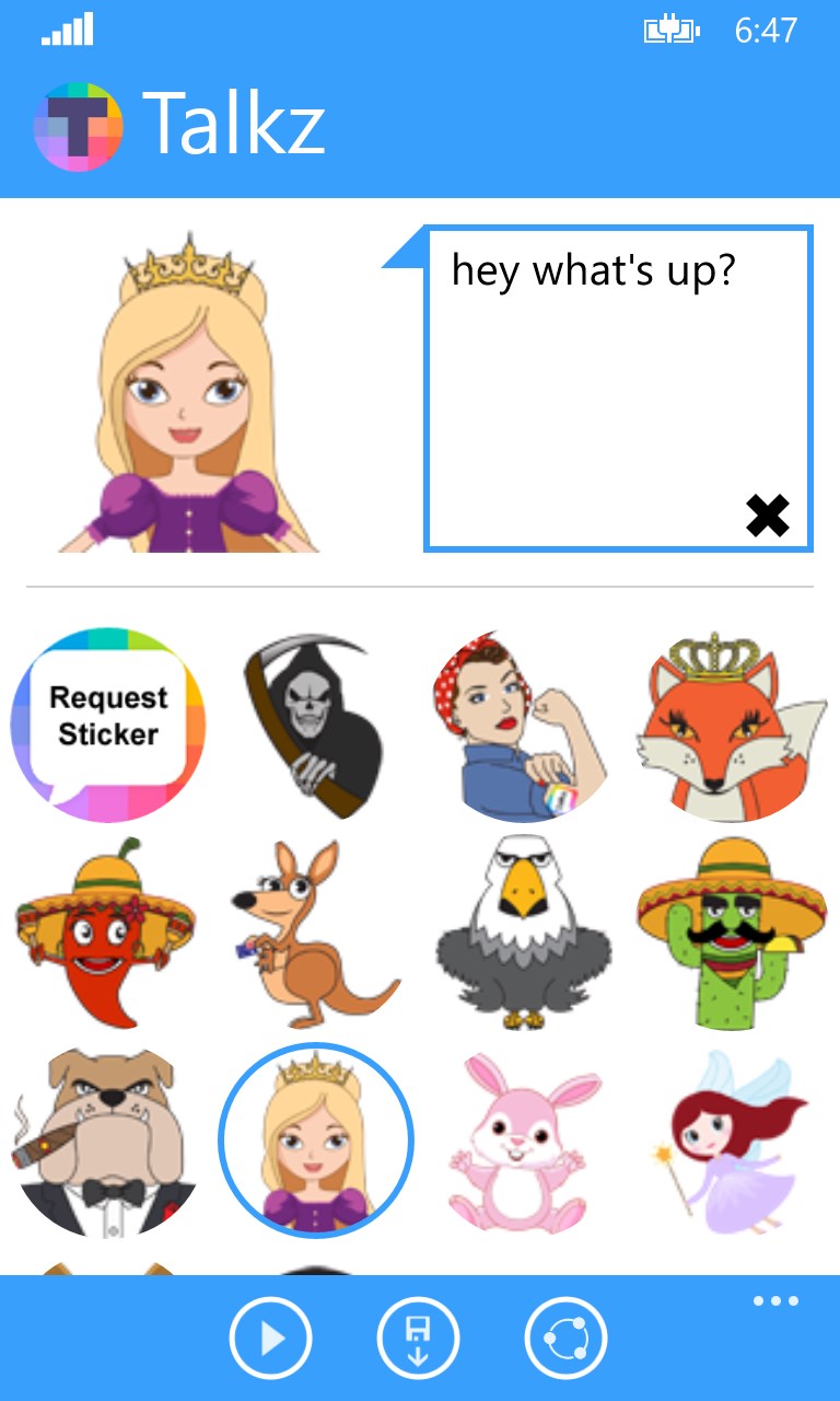 Talkz Talking Stickers Free Text Emoji Emoticons