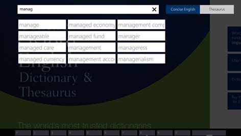Concise Oxford English Dictionary & Thesaurus Screenshots 2