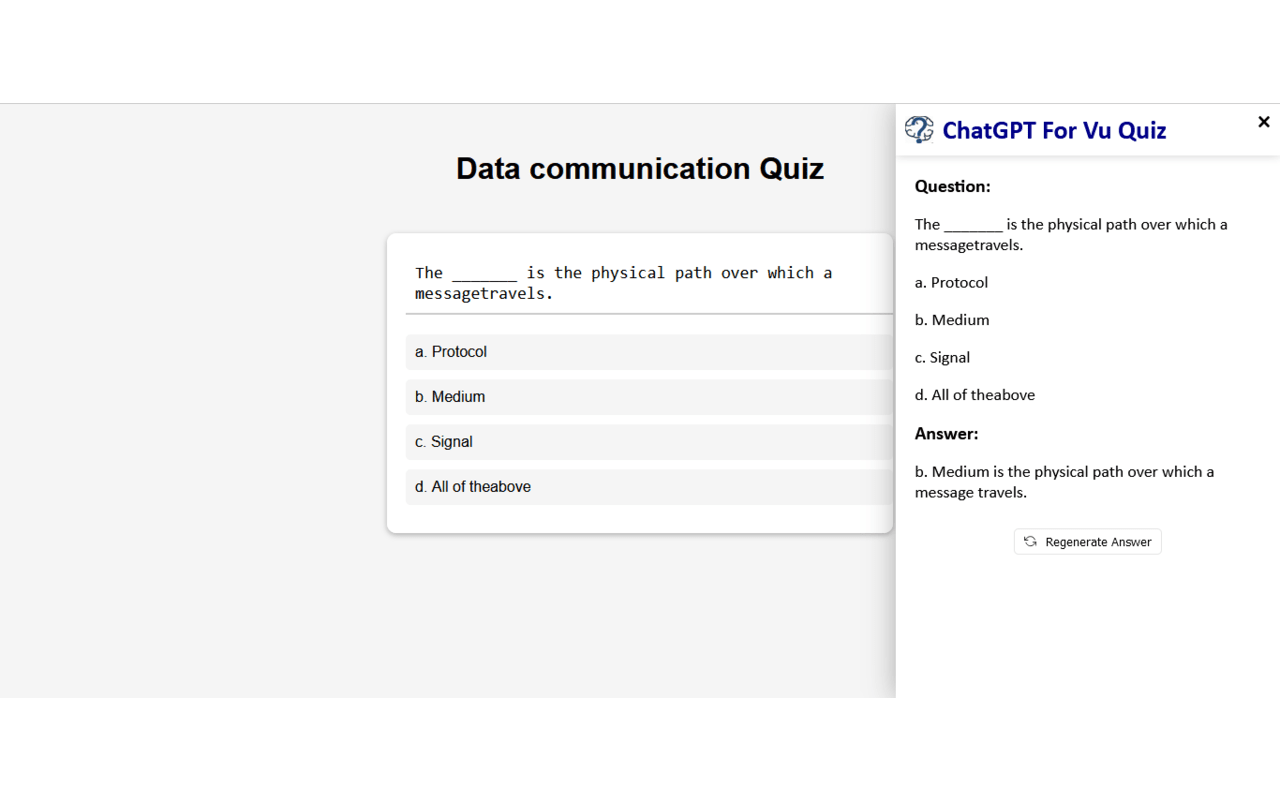 ChatGPT for Vu Quiz