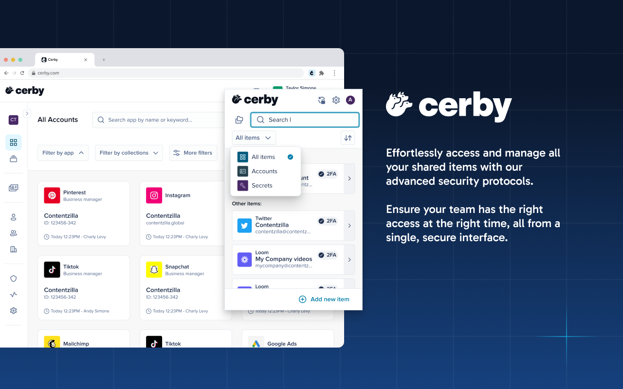 Cerby's browser extension