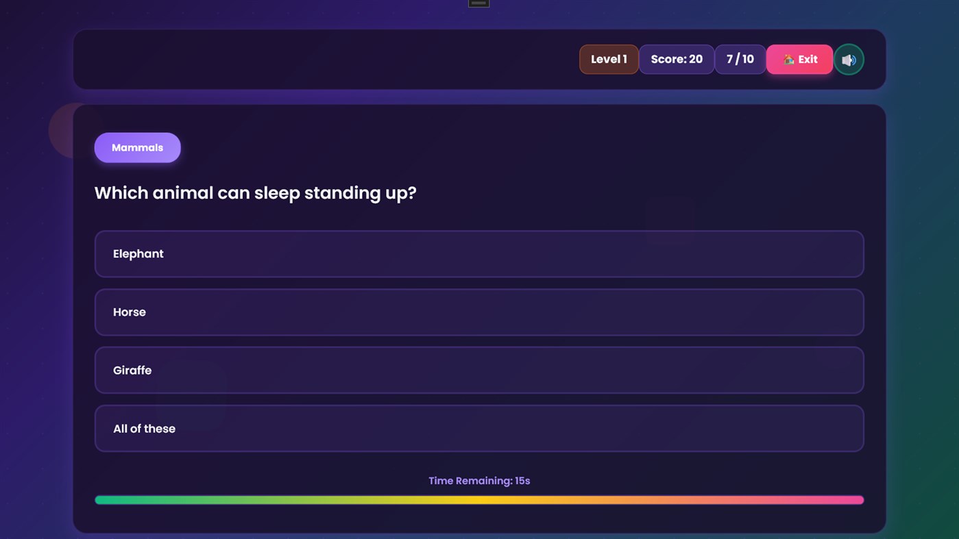#3. Guess the Animal Quiz (Windows) By: Cowcona