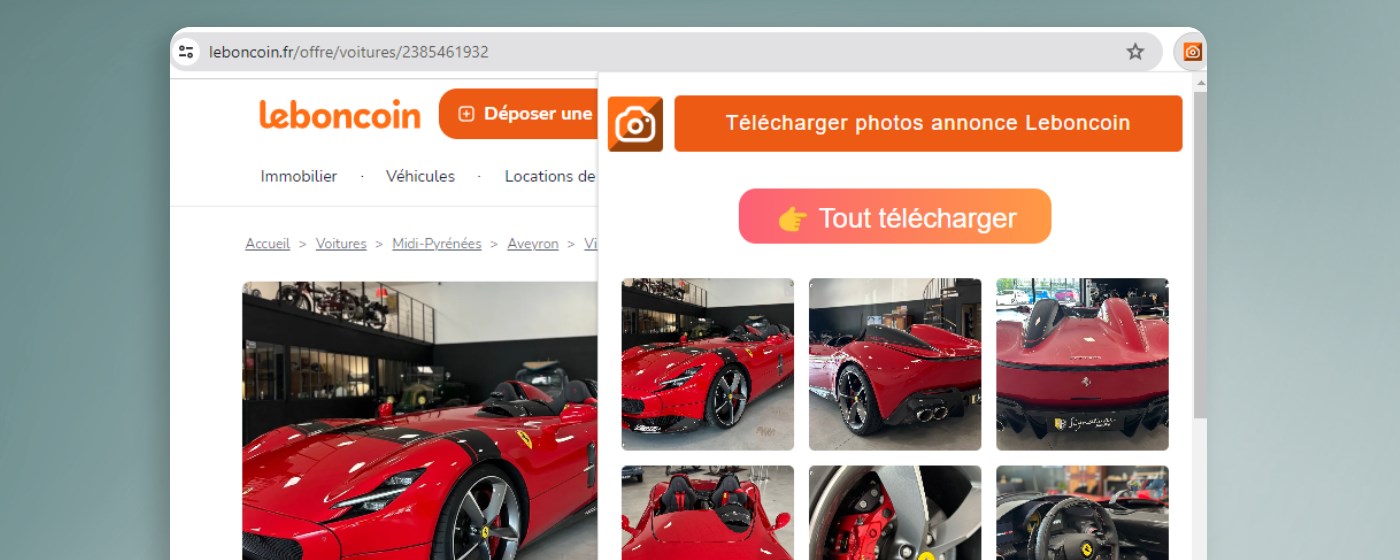 Télécharger photos annonce Leboncoin