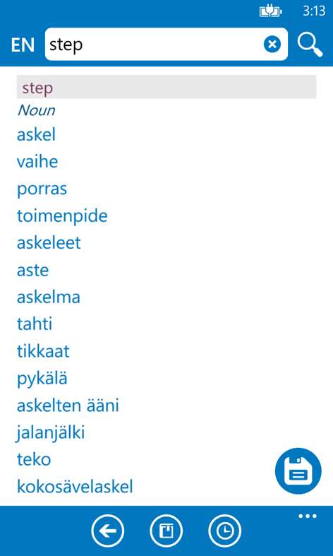 Finnish English dictionary ProDict Screenshots 2