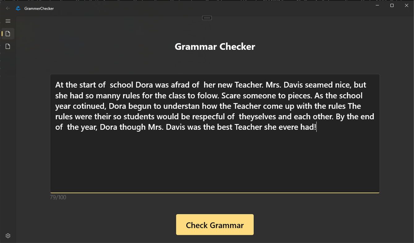 #1. Grammar Checker & Corrector (Windows) By: DEV HOUSE