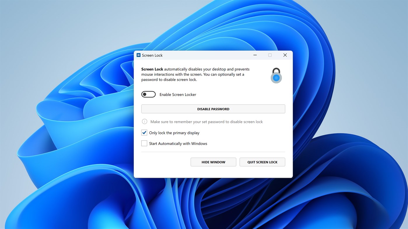 #1. Desktop Screen Locker (Windows) 由: EvlarSoft LLC