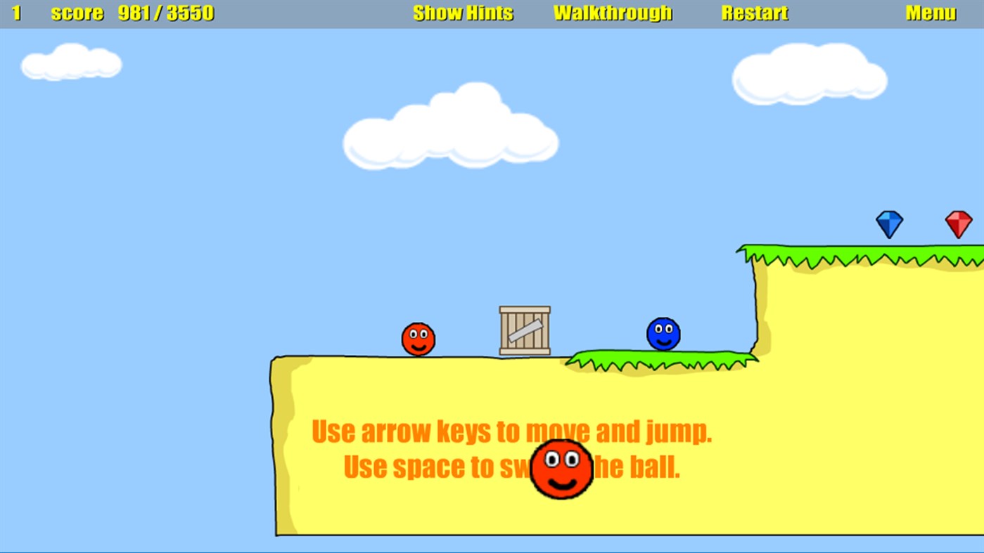 Red And Blue Balls (by cazualgamez.com) - (Windows Games) — AppAgg