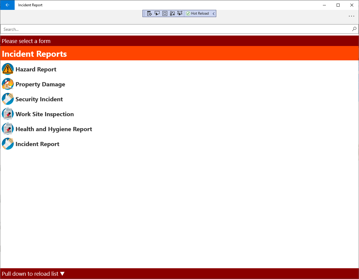 Incident Reports Screenshots 1