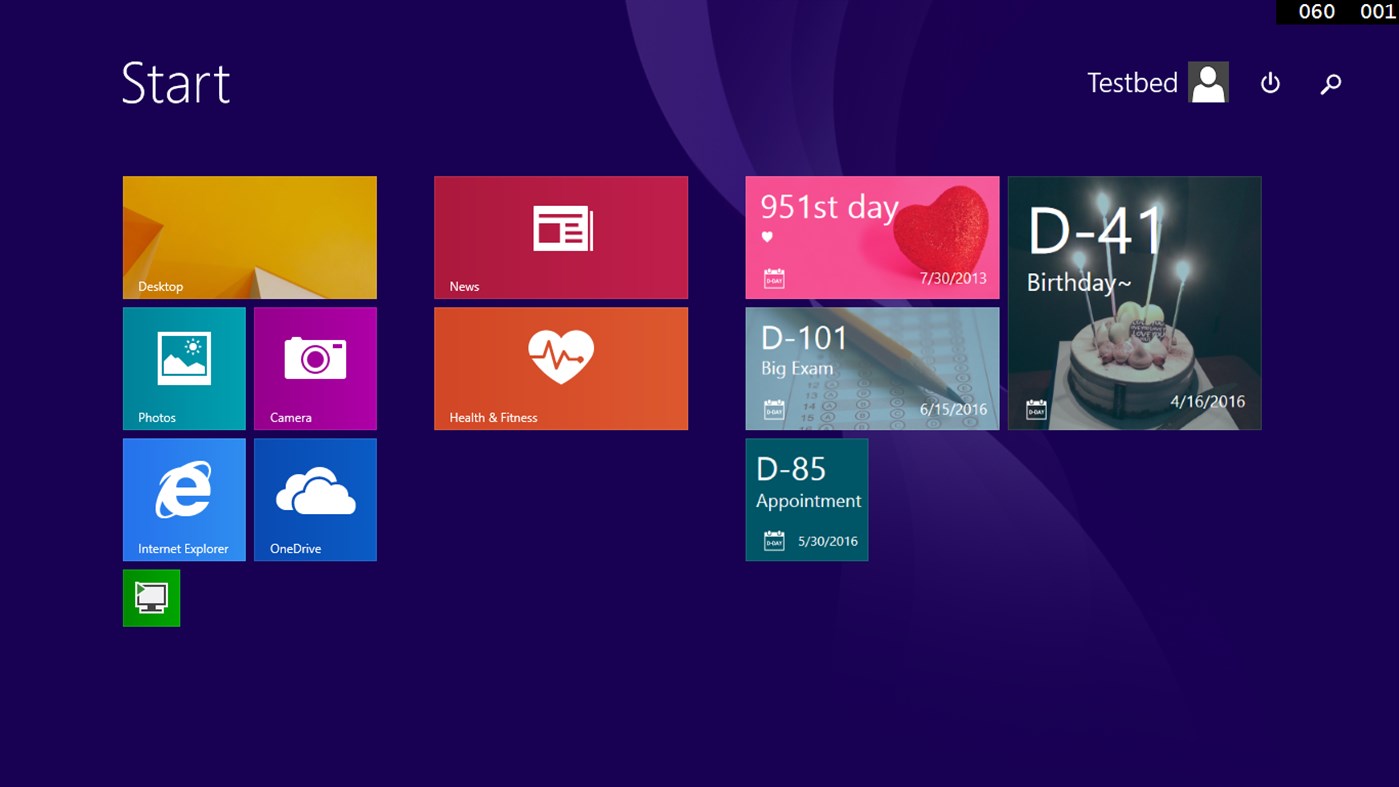 #2. D-Day Countdown Lite with Live Tile (Windows) 由: Monobutton