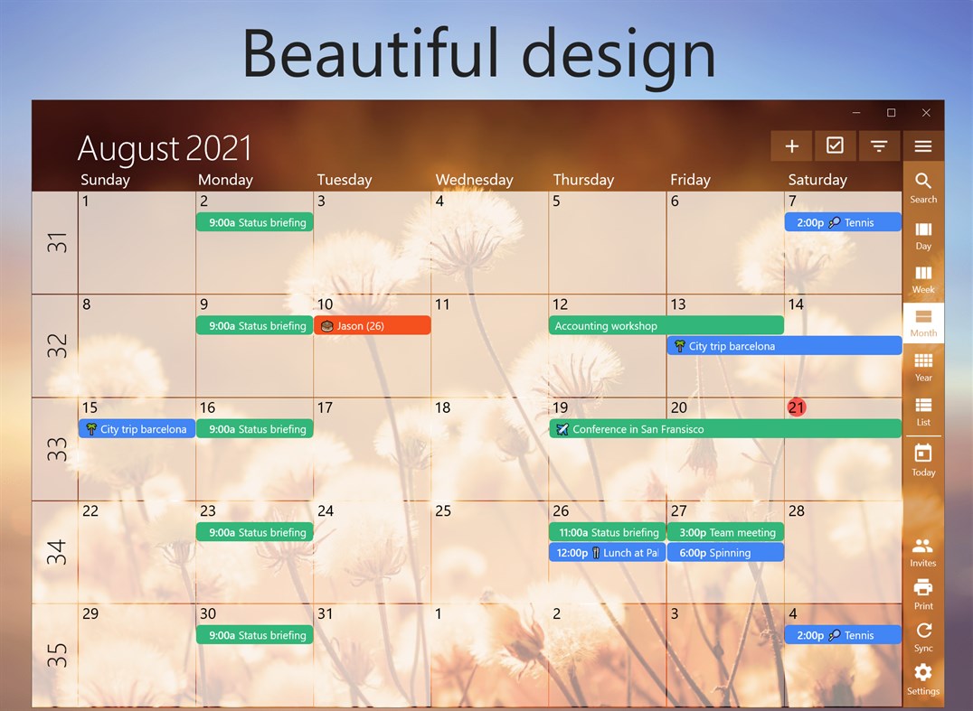 #2. One Calendar (Windows) 게시자: Code Spark