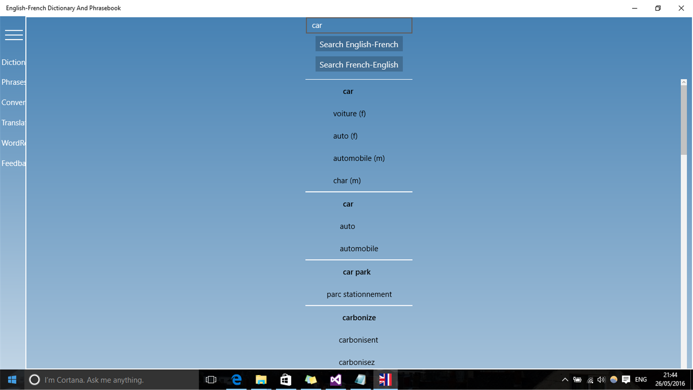 #3. English-French Dictionary And Phrasebook (Windows) 由: Brett Anderson