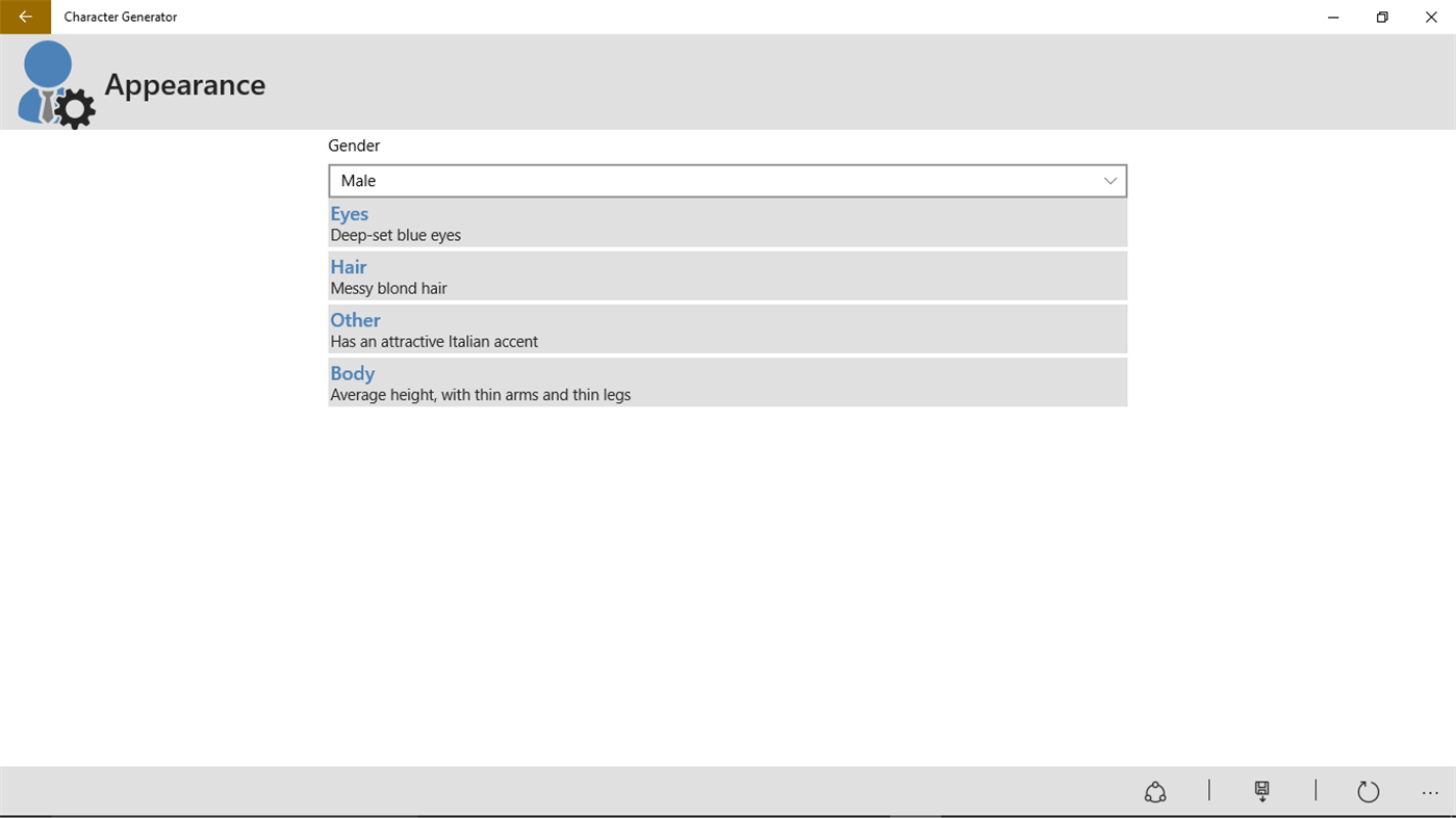 #2. Character Generator (Windows) 由: McKisic Designs LLC