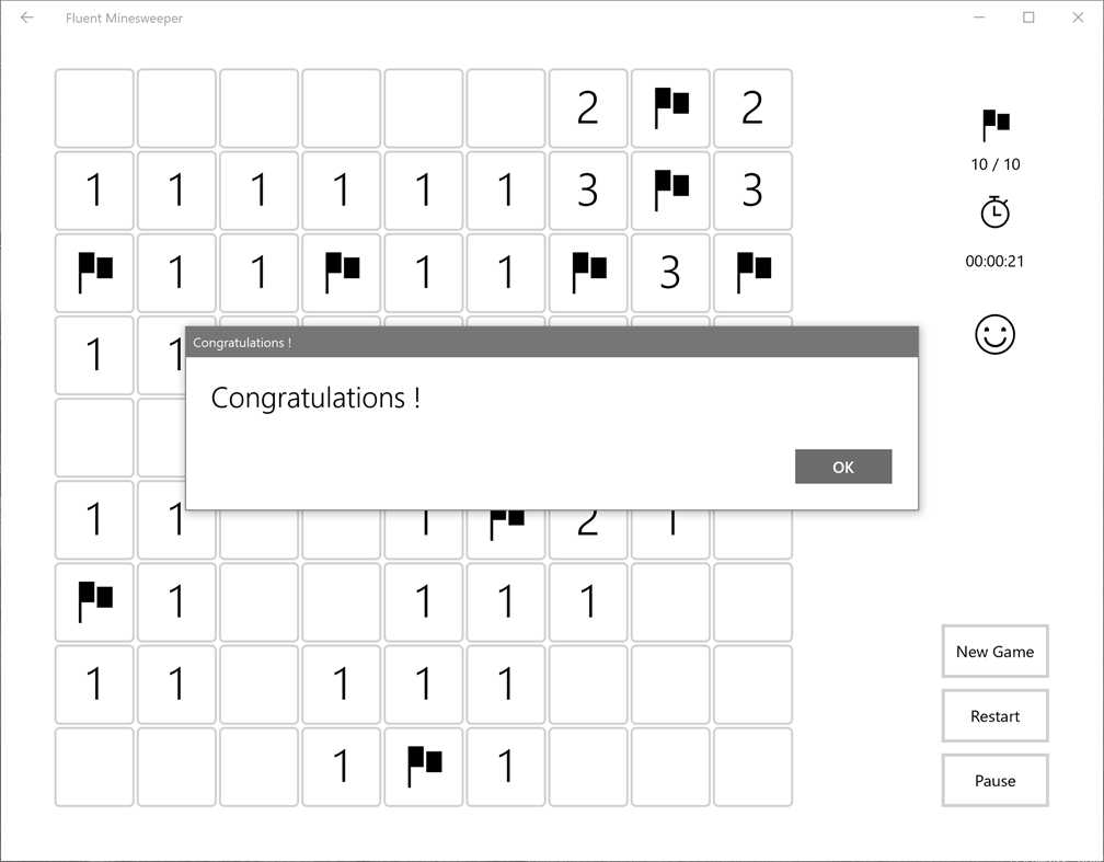 #2. Fluent Minesweeper (Windows) 由: 许大鹏