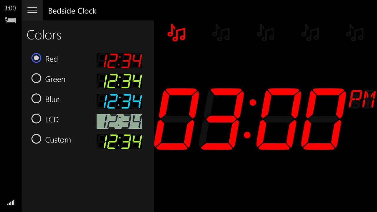 Bedside Clock for Windows 10 Mobile