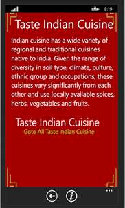 Taste Indian Cuisine screenshot 1