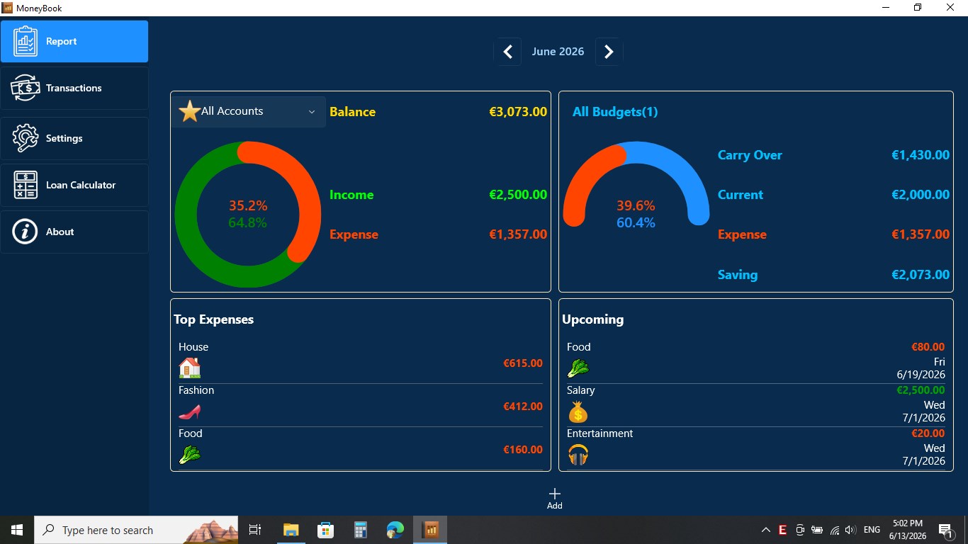 MoneyBook screenshot