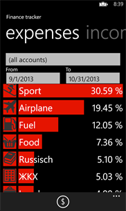 Finance tracker screenshot 5