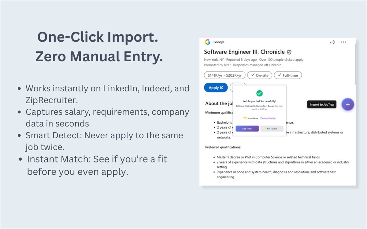 JobTrax Job Importer