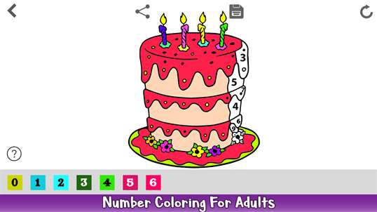 Cake Color by Number - Food Coloring Book screenshot 4