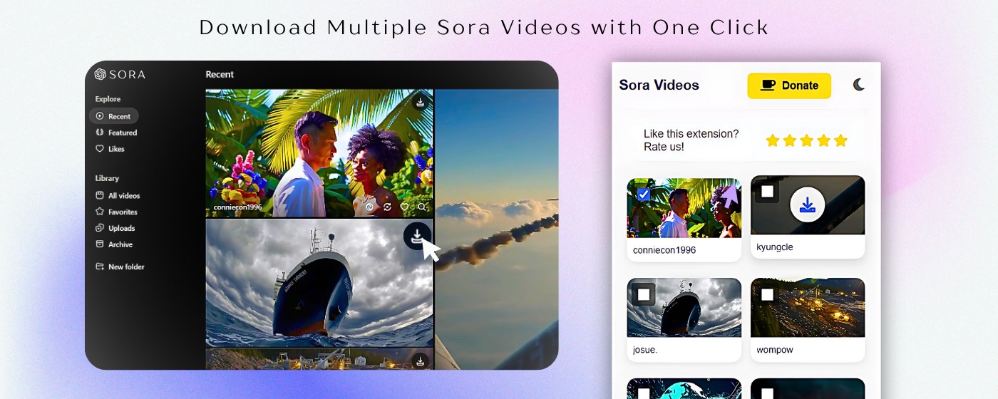 Sora Video Downloader - Save with One Click