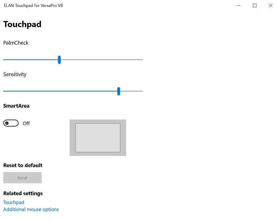 ELAN Touchpad for VersaPro VB (Windows) 由: ELAN Microelectronics Corporation