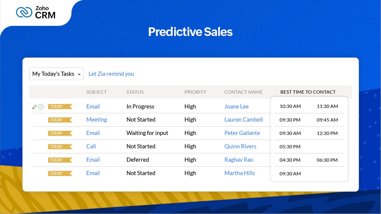 Snapshot 2 of Zoho CRM