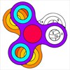 Fidget Spinner Color By Number - Relaxing Coloring Book