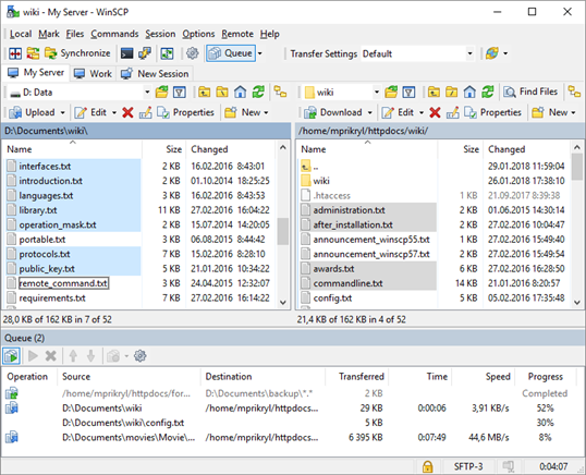 WinSCP - SFTP, FTP, WebDAV, SCP and S3 client screenshot 1