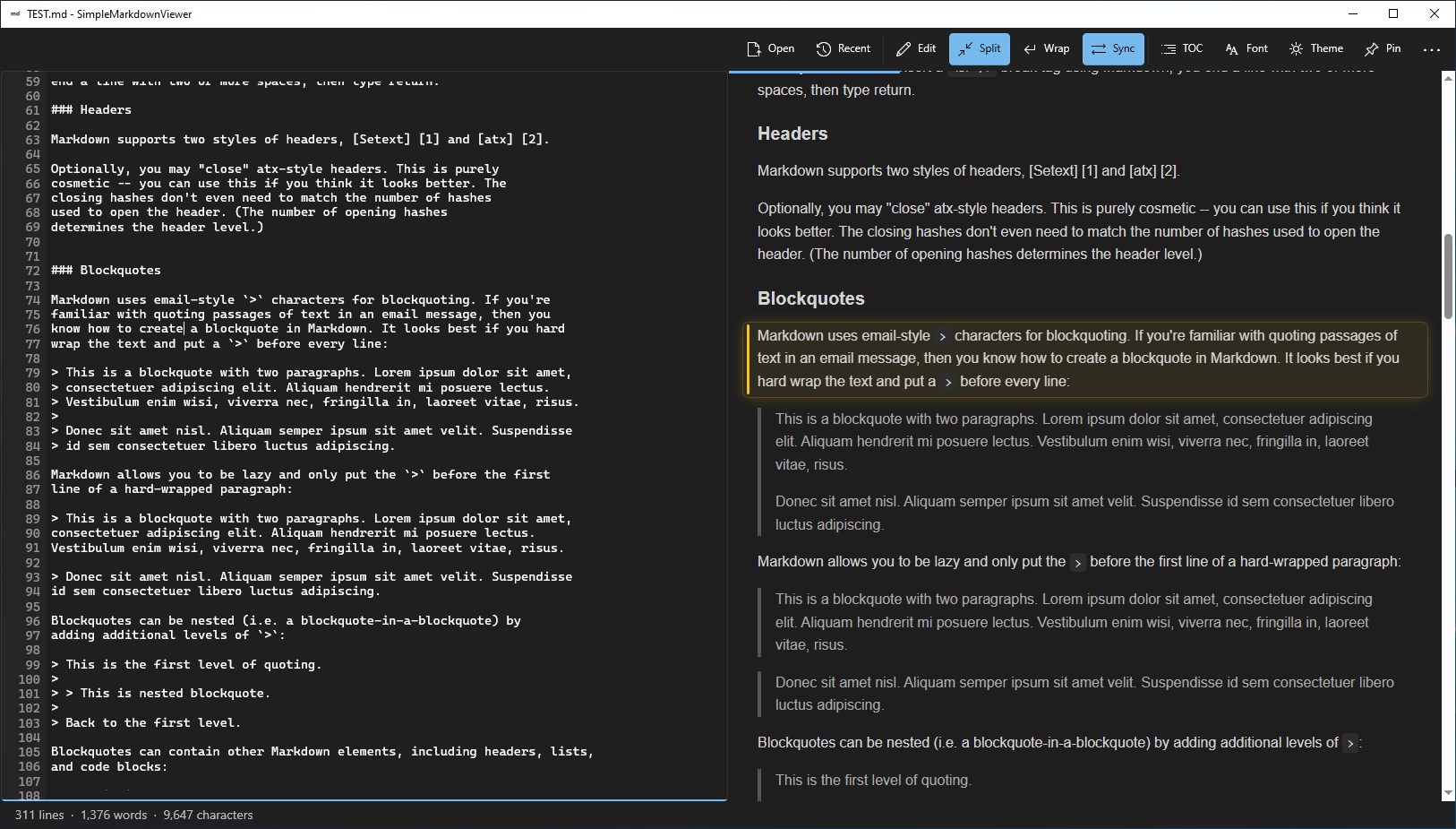 Simple Markdown Viewer screenshot 2