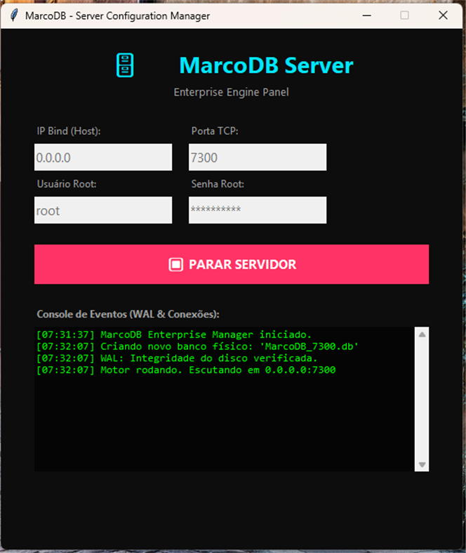 #2. MarcoDB Server (Windows) Ved: SoteroApps