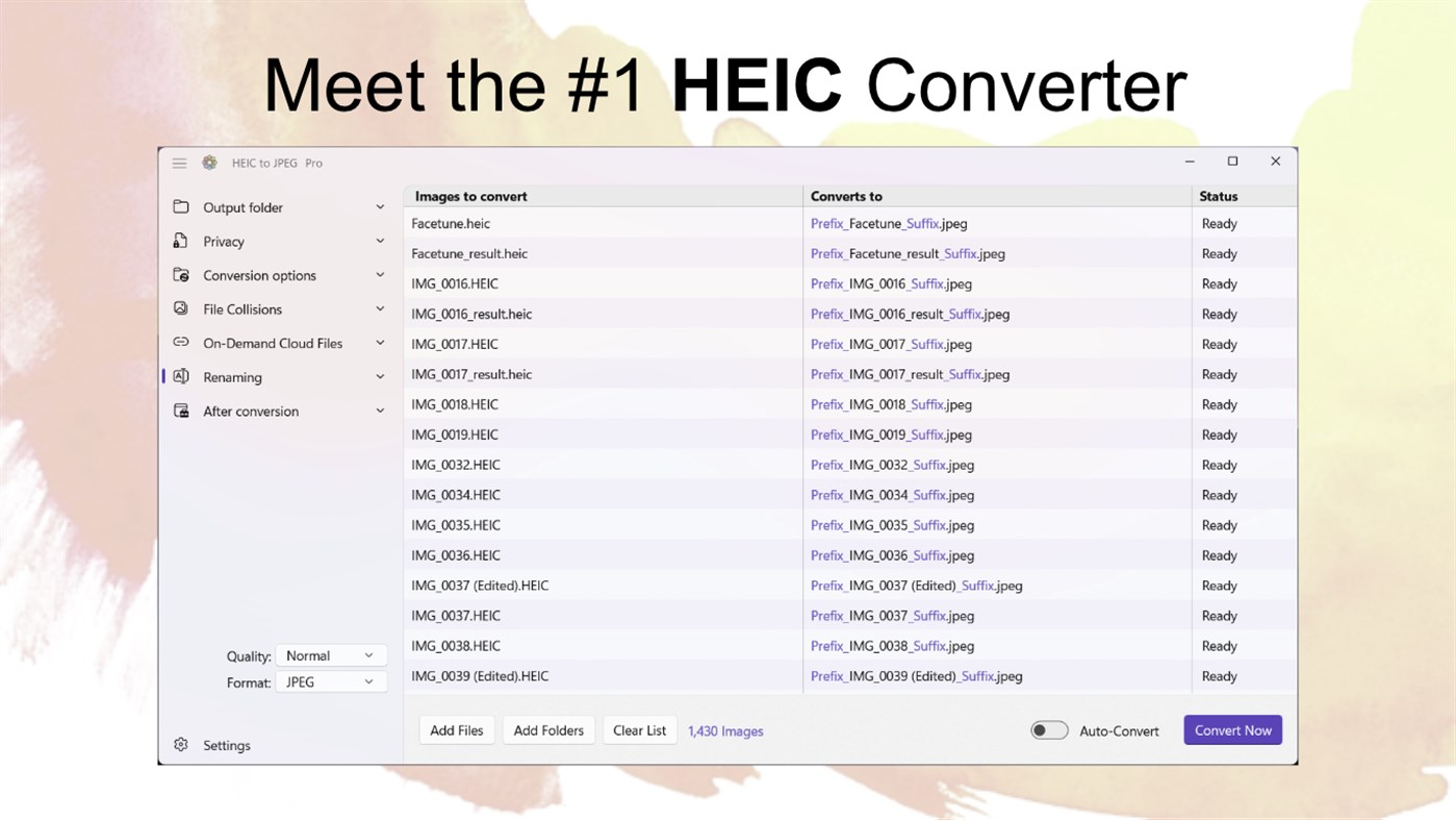 #1. HEIC to JPEG - Lite Edition (Windows) Által: Duckhead Software