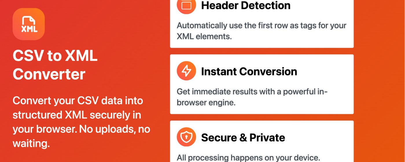 CSV to XML
