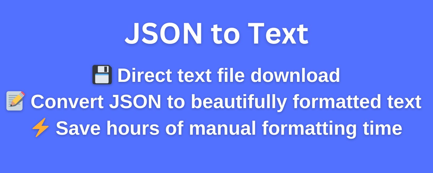 JSON to Text Converter