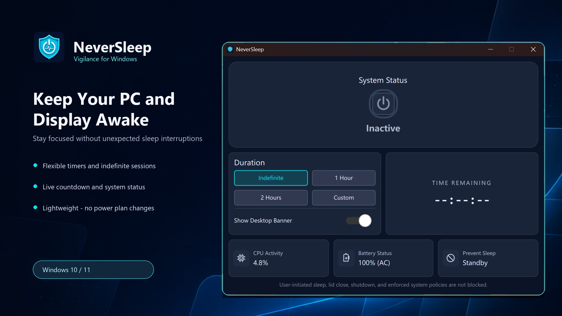 Never Sleep Pro screenshot