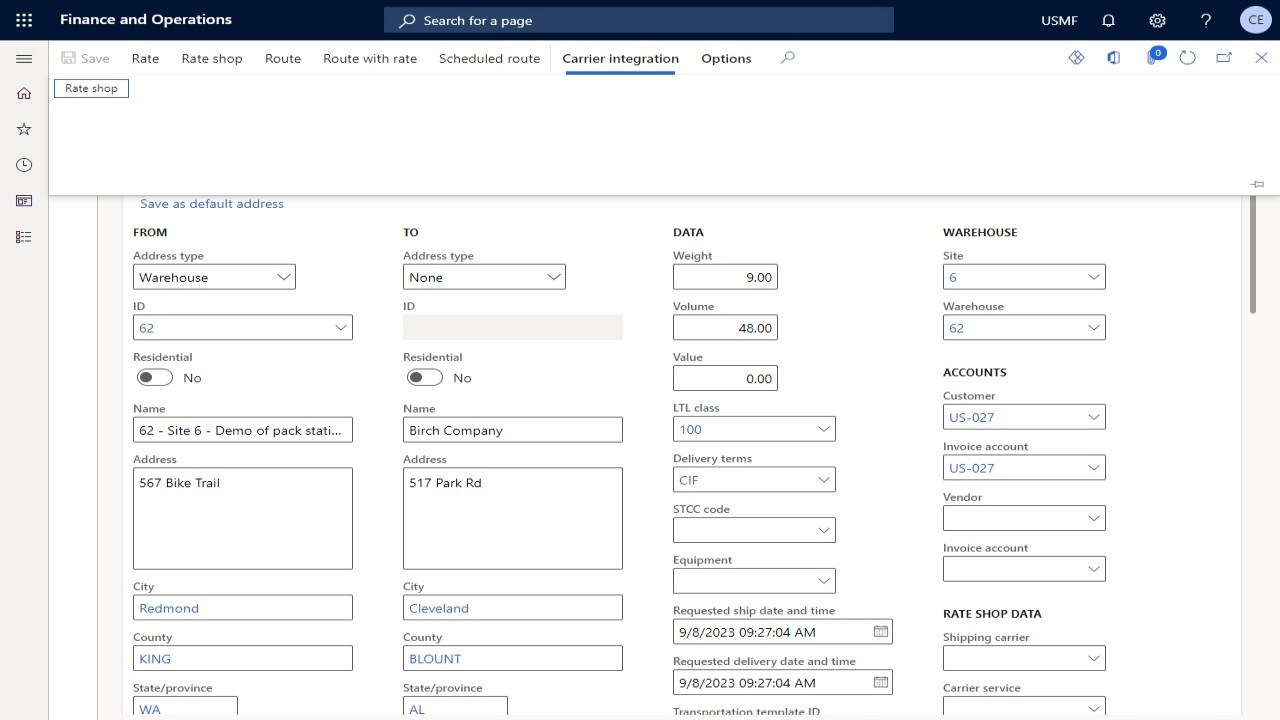 Snapshot 3 of Shipping Carrier Integrator