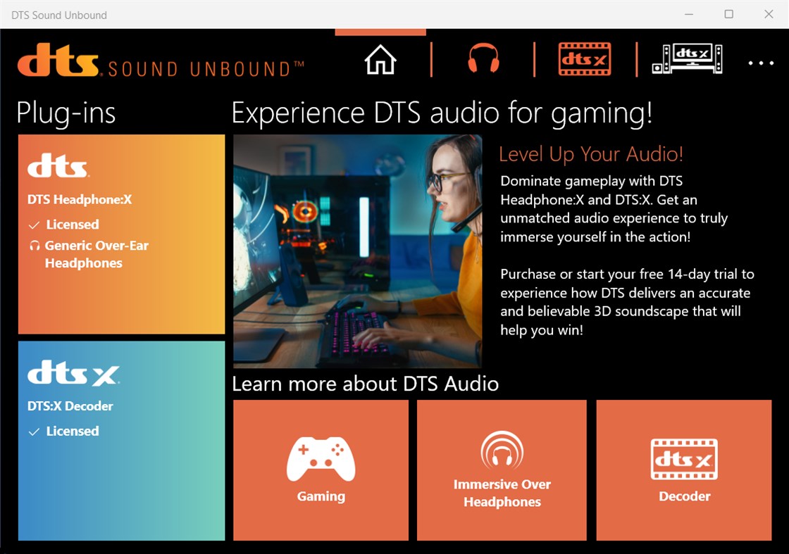 #1. DTS Sound Unbound (Windows) Göre: DTS, Inc.