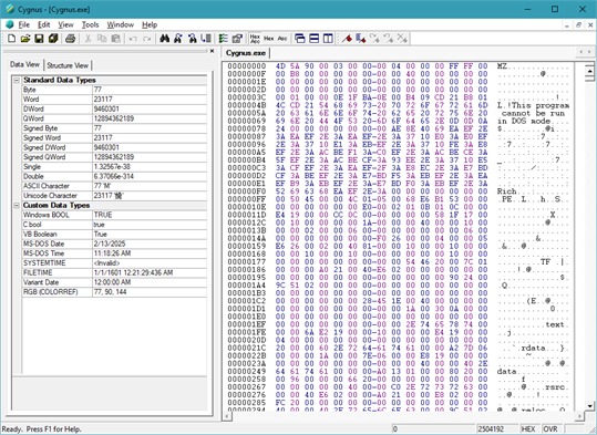 Cygnus Hex Editor screenshot 1