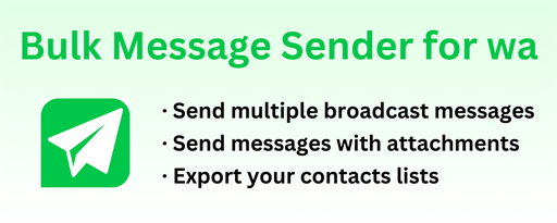 Bulk Message Sender for WhatsApp marquee promo image