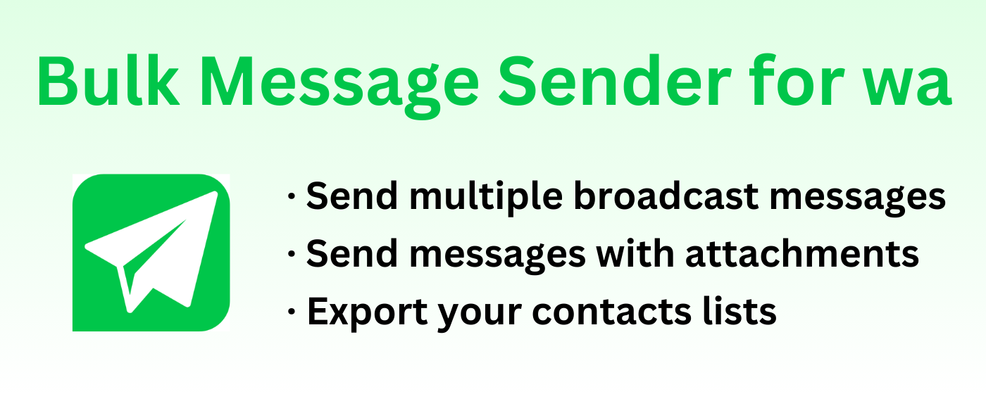 Bulk Message Sender for wa