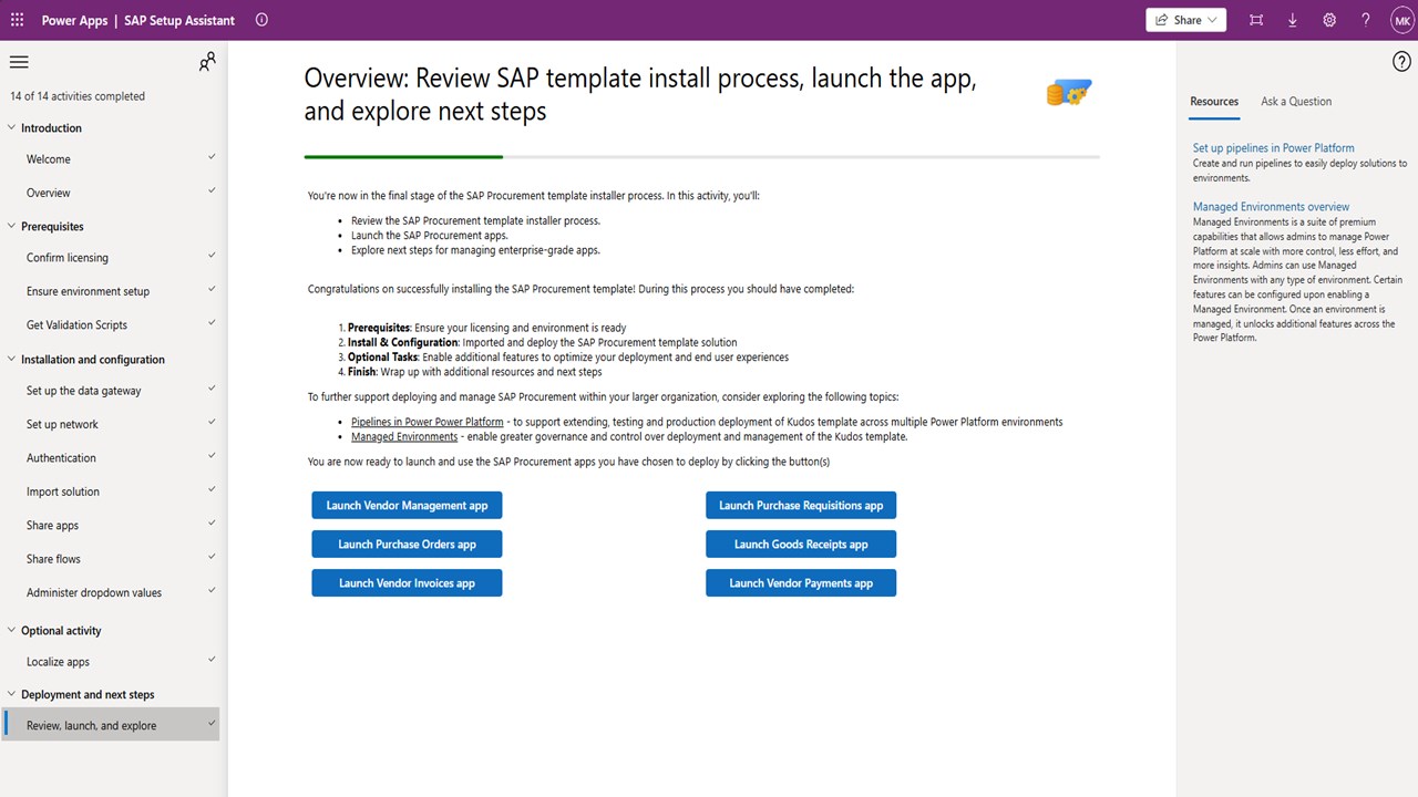 Snapshot 3 of SAP Setup Assistant