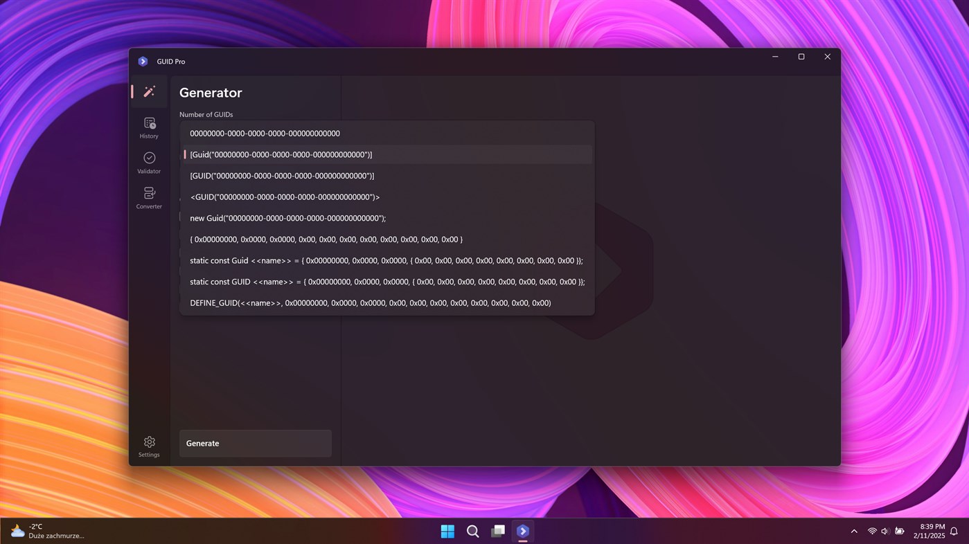 #2. GUID Pro (Windows) Által: Michał Łeptuch