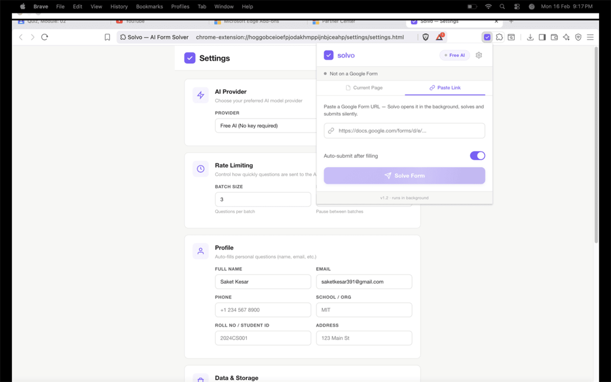 Solvo — AI Form Solver for Google Forms Stats, Downloads & Safety Check ...