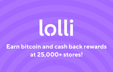 Lolli: Earn Bitcoin and Cash Back small promo image