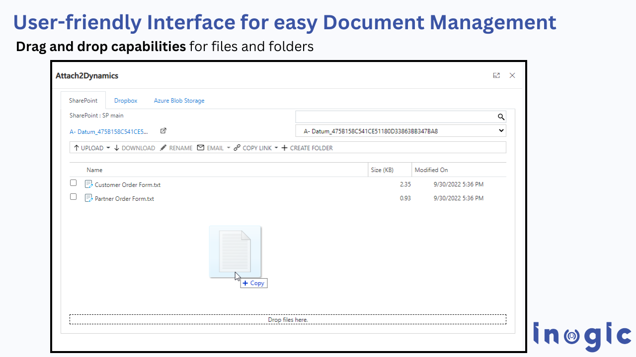 Snapshot 5 of Attachments & Documents Management for Optimized Storage in Dynamics 365 CRM - Attach2Dynamics
