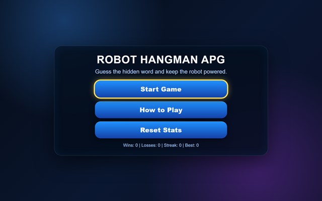 Robot Hangman APG screenshot 1